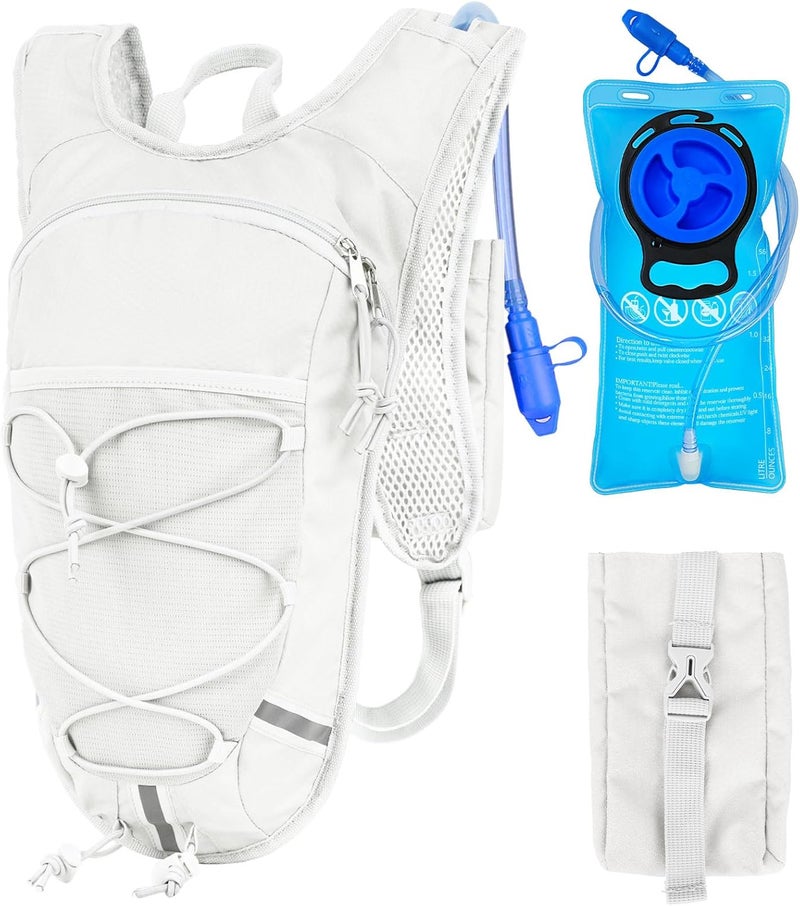 DEVONWIDE Lightweight Hydration Backpack 2L Water Bladder Pack for Running, Cycling, Hiking – Anti-Theft Water Backpack with Phone Holder, Trekking Pole Holder & Reflective Strips for Men & Women - Image 1